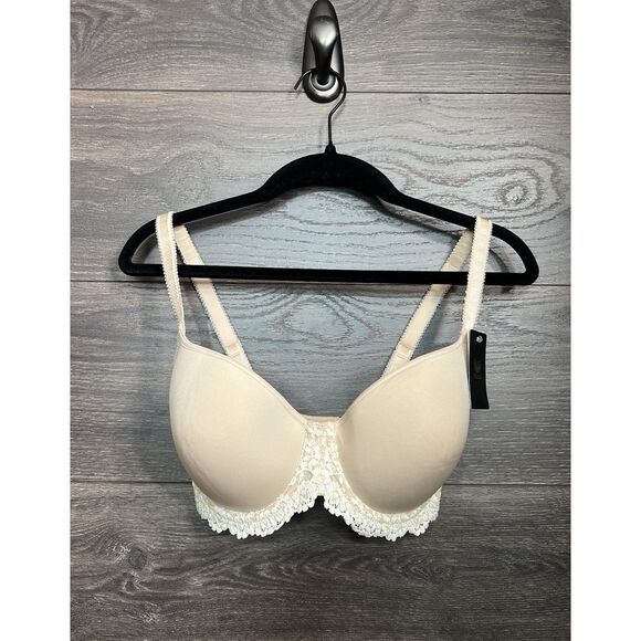Wacoal Embrace Lace Underwire T-Shirt Bra in Sand/Cream Lace, Size 30DDD.  NWT! - Picture 4 of 10